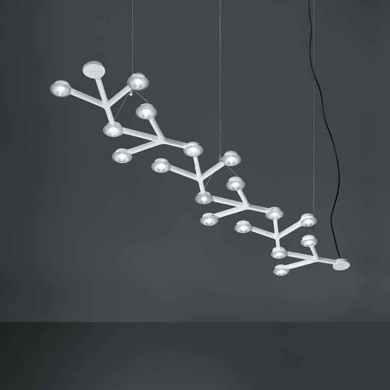 Track lighting for creating a moody atmosphereArtemide 1578058A Led Net 125 Inch Linear 30W LED Dimmable Suspension Light