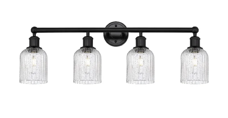 Industrial Pendant Lighting for Machine ShopsEdison Four Light Bath Vanity
