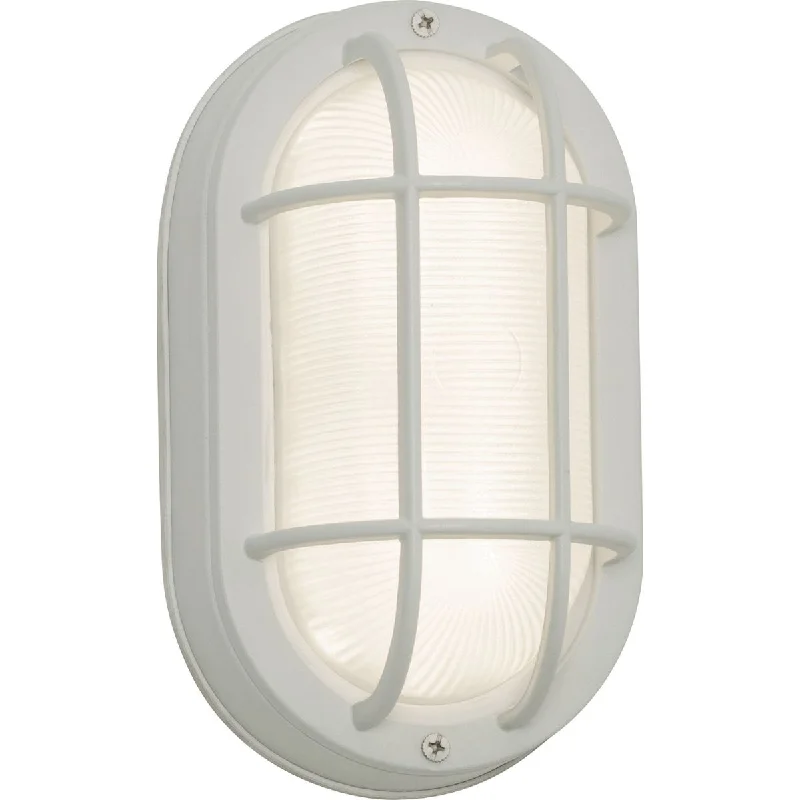 High - Bay LED Industrial Lighting for WarehousesCape 9 in. LED Outdoor Bulkhead Light 3000K White Finish High - Bay LED Industrial Lighting for WarehousesCape 9 in. LED Outdoor Bulkhead Light 3000K White Finish