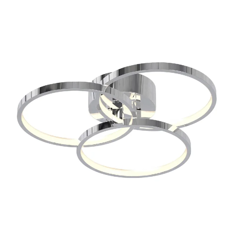 Low - Bay Industrial Lighting Fixtures for Small FactoriesOrion 16 in. LED Semi flush Mount Light Polished Chrome Finish
