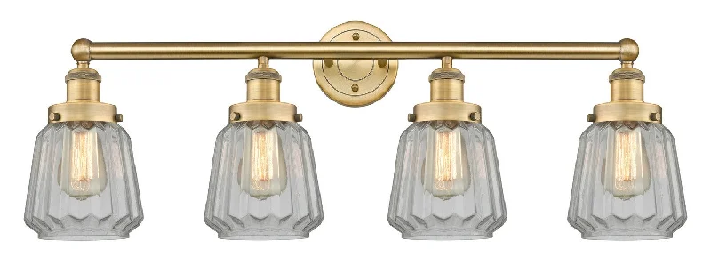 Waterproof Industrial Lighting for Wet AreasEdison Four Light Bath Vanity