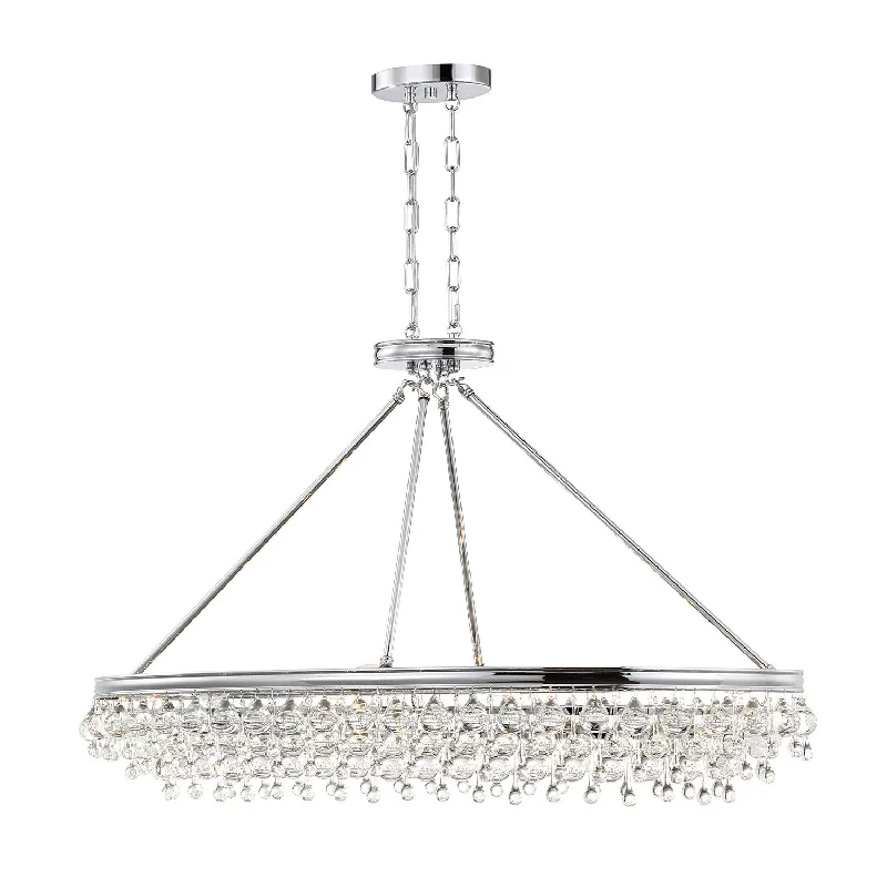 Modern track lighting with LED bulbsCalypso Oval Chandelier