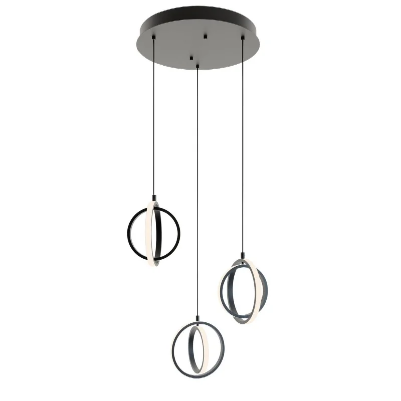 Industrial Area Lighting for Large Open SpacesLock 3 Lights 23 In. LED Pendant Light Black Finish Industrial Area Lighting for Large Open SpacesLock 3 Lights 23 In. LED Pendant Light Black Finish