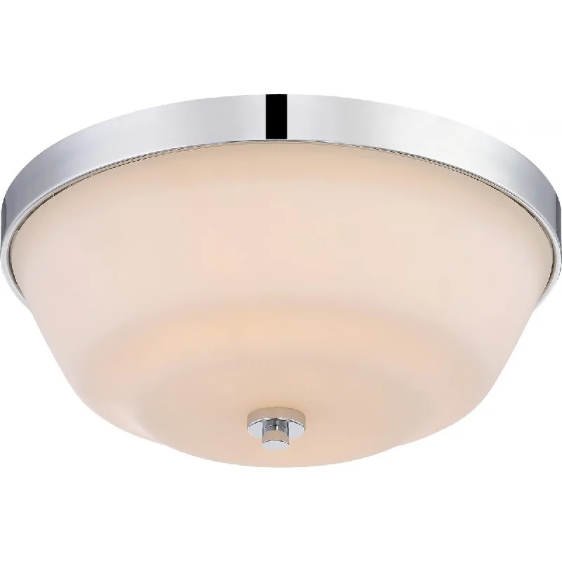 Industrial Flood Lighting for Outdoor Loading DocksWillow 14 in. 2 Lights Flush Mount Light Polished Nickel Finish Industrial Flood Lighting for Outdoor Loading DocksWillow 14 in. 2 Lights Flush Mount Light Polished Nickel Finish