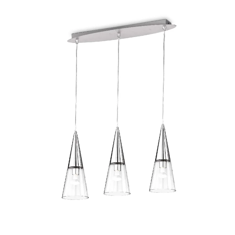 Track lighting with colored glass accentsCONO 3Lt Kitchen Island Light