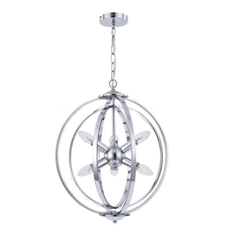 Track lighting for task lighting in workshopsAtlas 6/9Lt Centre Light - Polished Chrome