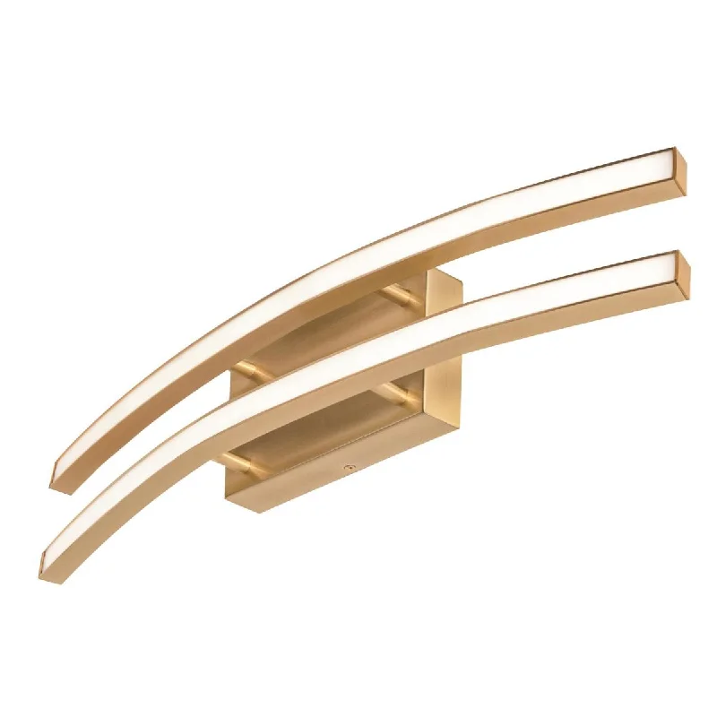 Industrial Lighting with High CRI (Color Rendering Index) for True Color PerceptionHarper 2 Lights 25 In. LED Bath Bar Satin Brass Finish Industrial Lighting with High CRI (Color Rendering Index) for True Color PerceptionHarper 2 Lights 25 In. LED Bath Bar Satin Brass Finish