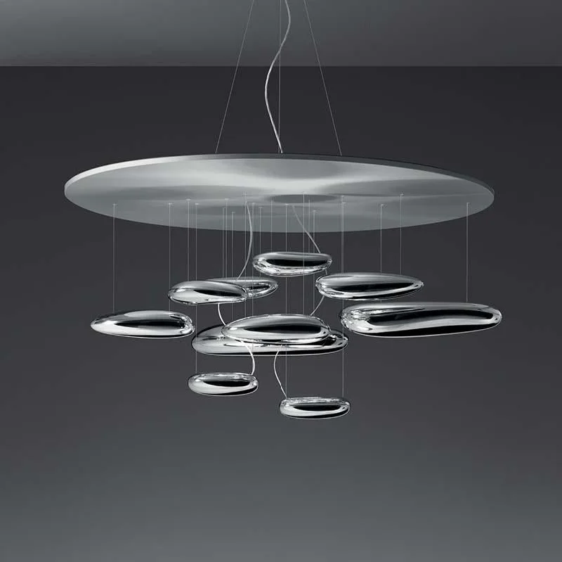 Track lighting with swivel heads for precise aimingArtemide 1367 Mercury 27W LED 2-Wire Dimmable Suspension Light