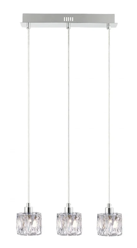 Energy - efficient track lighting fixturesAurora 3 Light Extra Small Crystal Pendant Bar