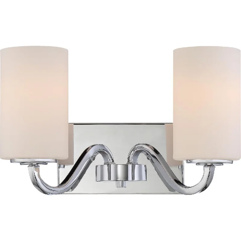 Shock - Resistant Industrial Lighting for Vibrating Machinery AreasWillow 14 in. 2 Lights Vanity Light Nickel Finish Shock - Resistant Industrial Lighting for Vibrating Machinery AreasWillow 14 in. 2 Lights Vanity Light Nickel Finish