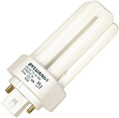 Track lighting with a chunky, bold designSylvania Dulux T/E/In Amalgam Ecologic Compact Fluorescent Lamp T4 Triple Tube 18 Watts 3000K 82 Cri Gx24Q-2 Base