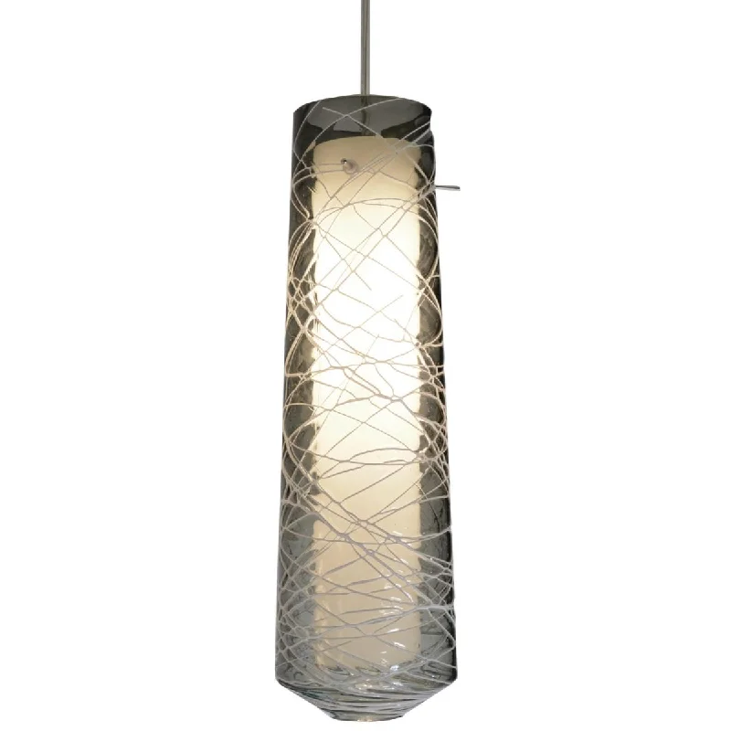 Waterproof Industrial Lighting for Wet AreasSpun 5 in. LED Pendant Light 3000K Satin Nickel Finish, 120-277V Smoke Shade Waterproof Industrial Lighting for Wet AreasSpun 5 in. LED Pendant Light 3000K Satin Nickel Finish, 120-277V Smoke Shade