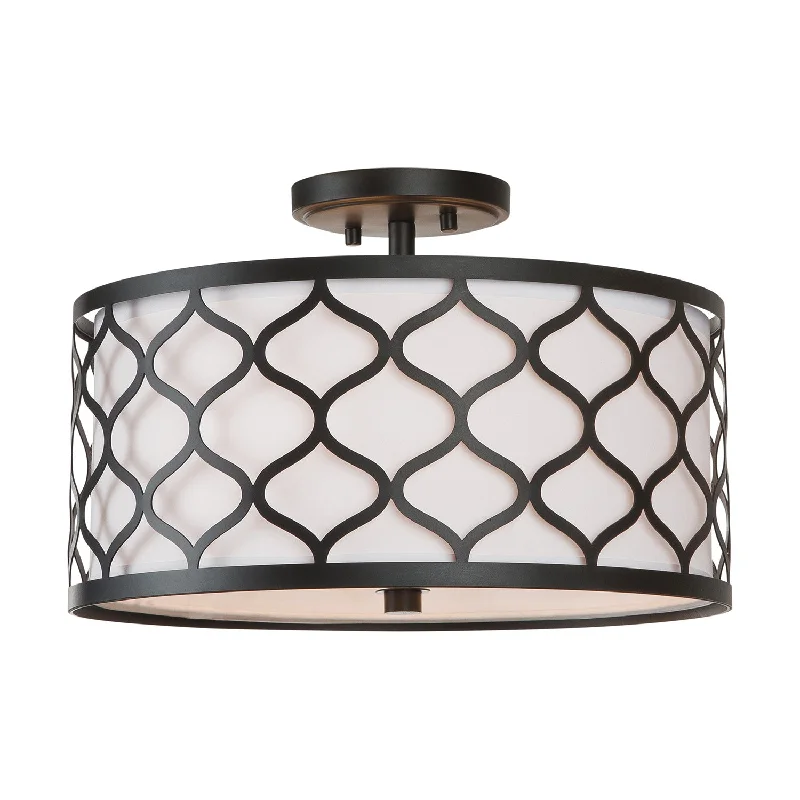 Track lighting with clear glass shadesFelicia Semi Flush Mount Light