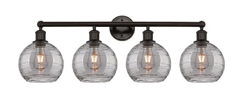 Energy - Efficient Industrial Lighting for Cost - SavingsDowntown Urban Four Light Bath Vanity Energy - Efficient Industrial Lighting for Cost - SavingsDowntown Urban Four Light Bath Vanity