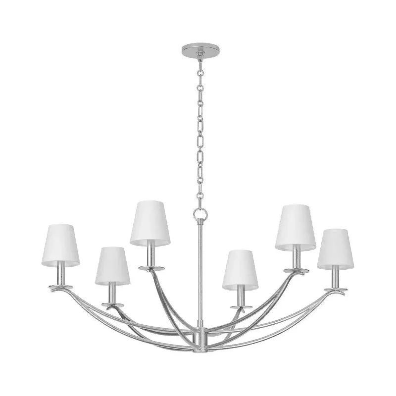 Track lighting with a brushed nickel finishBo Chandelier