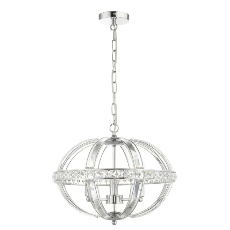 Energy - efficient track lighting fixturesLaura 3/5Lt Oval Centre Ceiling Light- Polished Chrome Finish