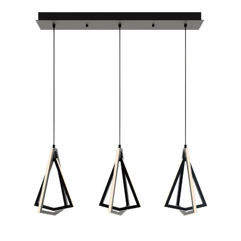 High - Bay LED Industrial Lighting for WarehousesGianna 3 Lights 36 In. LED Pendant Light Black Finish High - Bay LED Industrial Lighting for WarehousesGianna 3 Lights 36 In. LED Pendant Light Black Finish