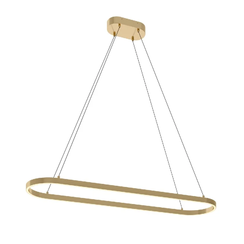Low - Bay Industrial Lighting Fixtures for Small FactoriesGlo 47 In. LED Pendant Light Satin Brass Finish Low - Bay Industrial Lighting Fixtures for Small FactoriesGlo 47 In. LED Pendant Light Satin Brass Finish