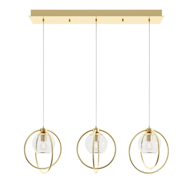 Industrial Lighting for Chemical PlantsJamie 3 Lights 36 In. Pendant Light Satin Brass Finish Industrial Lighting for Chemical PlantsJamie 3 Lights 36 In. Pendant Light Satin Brass Finish