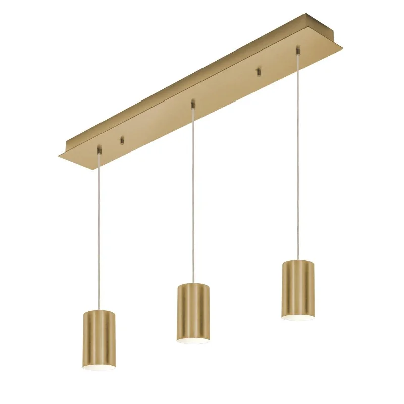 Color - Tunable Industrial Lighting for Special ApplicationsTyke 36 in. 3 Lights Pendant Light Satin Brass Finish