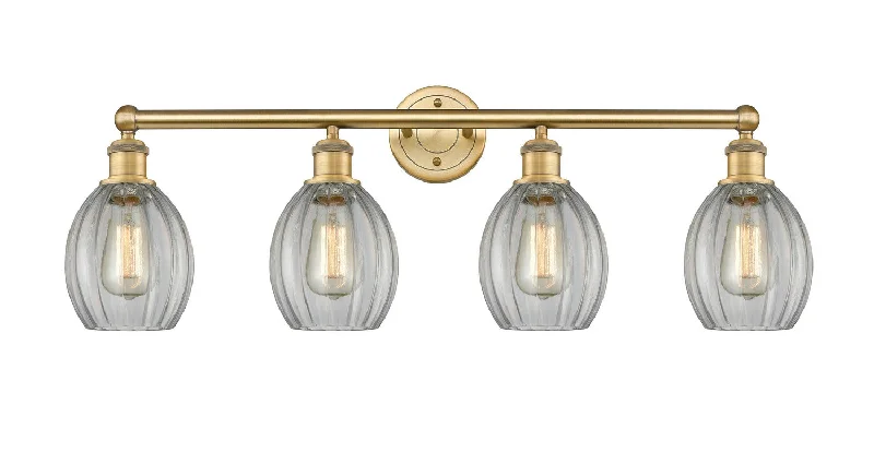 Dimmable Industrial Lighting for Ambiance ControlEdison Four Light Bath Vanity