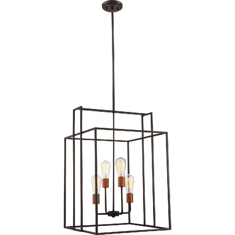 Industrial Lighting for Printing Press FacilitiesLake 19 in. 4 Lights Pendant Light Bronze Finish Industrial Lighting for Printing Press FacilitiesLake 19 in. 4 Lights Pendant Light Bronze Finish