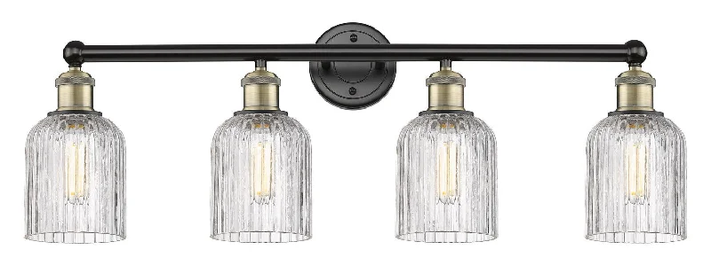Industrial Lighting for Woodworking FactoriesEdison Four Light Bath Vanity
