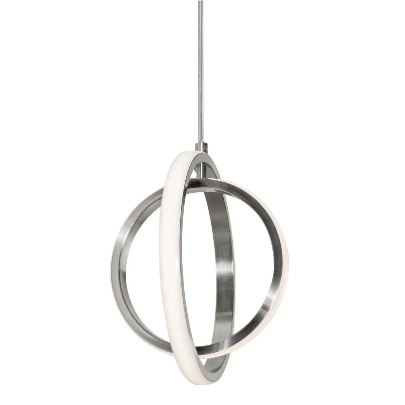Industrial Lighting for Metal Fabrication ShopsLock 9 In. LED Pendant Light Satin Nickel Finish Industrial Lighting for Metal Fabrication ShopsLock 9 In. LED Pendant Light Satin Nickel Finish