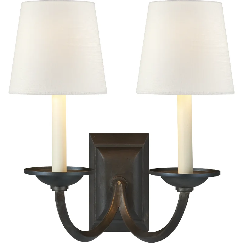 Track lighting for updating office lobbiesFlemish Double Sconce