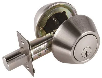 Contemporary track lighting in black finishSteel Harbor Double Cyl Deadbolt Satin Nickel