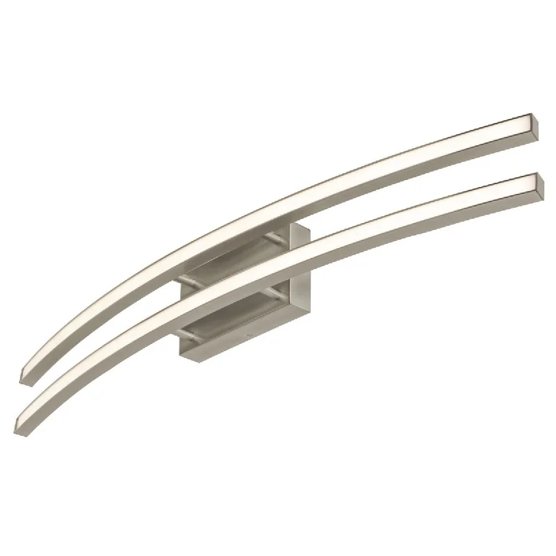 Industrial Lighting for Printing Press FacilitiesHarper 2 Lights 36 In. LED Bath Bar Satin Nickel Finish Industrial Lighting for Printing Press FacilitiesHarper 2 Lights 36 In. LED Bath Bar Satin Nickel Finish