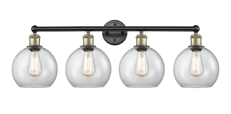 Industrial Lighting with High CRI (Color Rendering Index) for True Color PerceptionDowntown Urban Four Light Bath Vanity