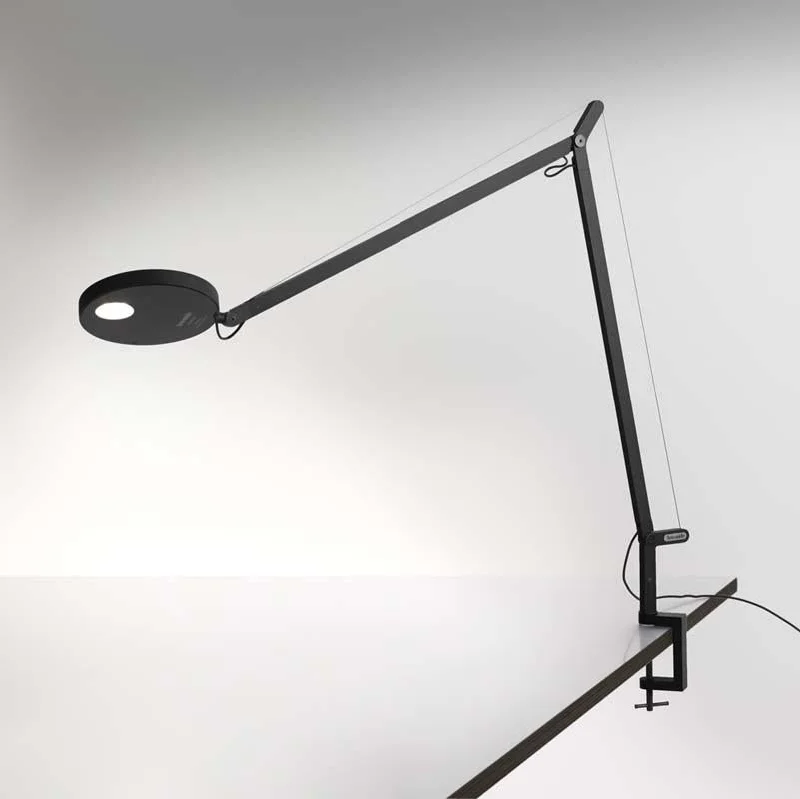 Track lighting with swivel heads for precise aimingArtemide DEM10-C Demetra 9.2W LED Dimmable Table Light with Clamp