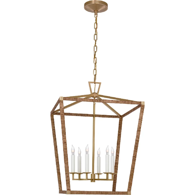 Contemporary track lighting in black finishDarlana Large Wrapped Lantern