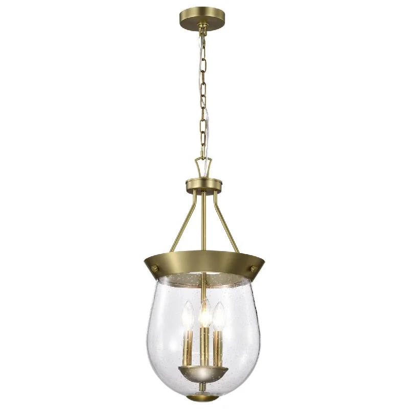 Industrial Lighting for Pharmaceutical ManufacturingBoliver 12 in. 3 lights Pendant Light Vintage Brass Finish