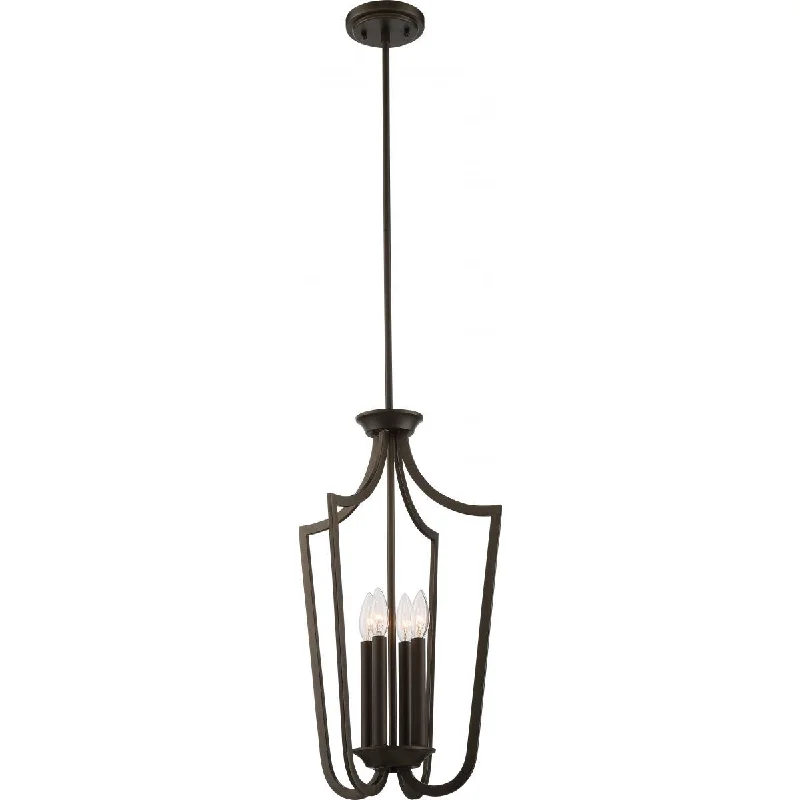 Industrial Area Lighting for Large Open SpacesLaguna 14 in. 4 Lights Pendant Light Bronze Finish