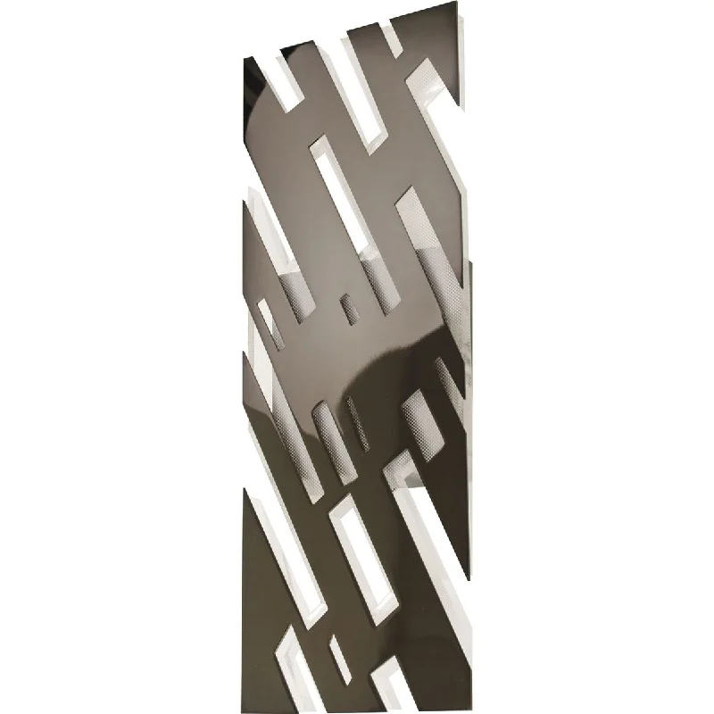 Industrial Lighting for Chemical PlantsStorm 14 in. LED Wall Light Black & Chrome Finish
