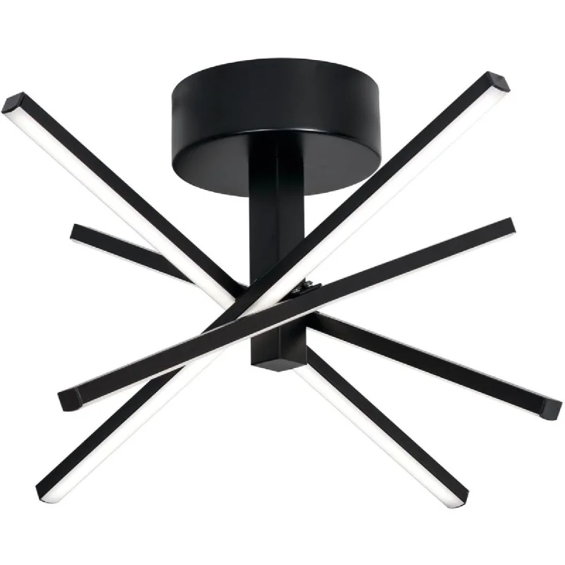Industrial Emergency Lighting for Safety in FactoriesJaxx 15 in. LED Semi Flush Mount Light Black finish Industrial Emergency Lighting for Safety in FactoriesJaxx 15 in. LED Semi Flush Mount Light Black finish