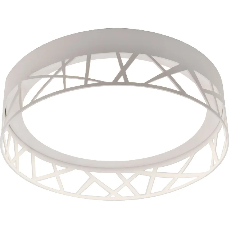Industrial Area Lighting for Large Open SpacesBoon 16 in. LED Flush Mount Light 120-277V White Finish Industrial Area Lighting for Large Open SpacesBoon 16 in. LED Flush Mount Light 120-277V White Finish