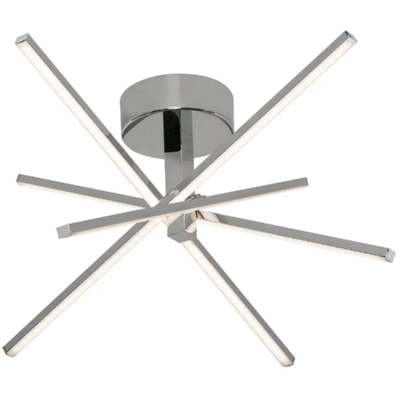Industrial Lighting for Woodworking FactoriesJaxx 20 in. LED Semi Flush Mount Light Polished Chrome finish Industrial Lighting for Woodworking FactoriesJaxx 20 in. LED Semi Flush Mount Light Polished Chrome finish