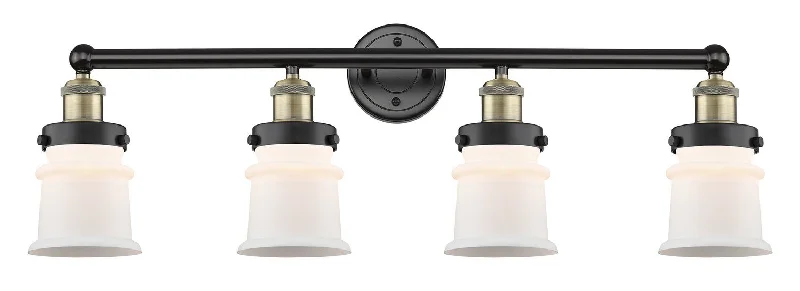 Industrial Lighting for Metal Fabrication ShopsEdison Four Light Bath Vanity