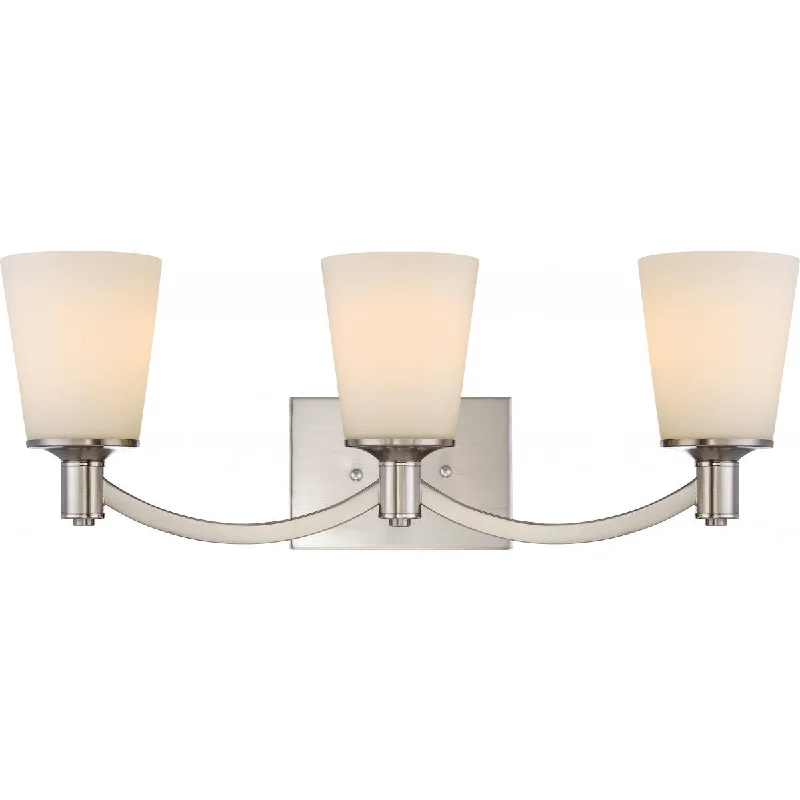 Industrial Lighting for Printing Press FacilitiesLaguna 24 in. 3 Lights Vanity Light Nickel Finish Industrial Lighting for Printing Press FacilitiesLaguna 24 in. 3 Lights Vanity Light Nickel Finish