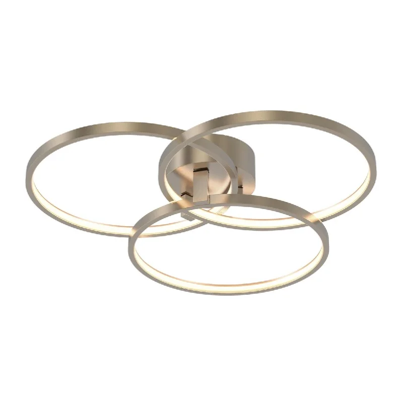 Industrial Flood Lighting for Outdoor Loading DocksOrion 20 in. LED Semi flush Mount Light Satin Brass Finish Industrial Flood Lighting for Outdoor Loading DocksOrion 20 in. LED Semi flush Mount Light Satin Brass Finish
