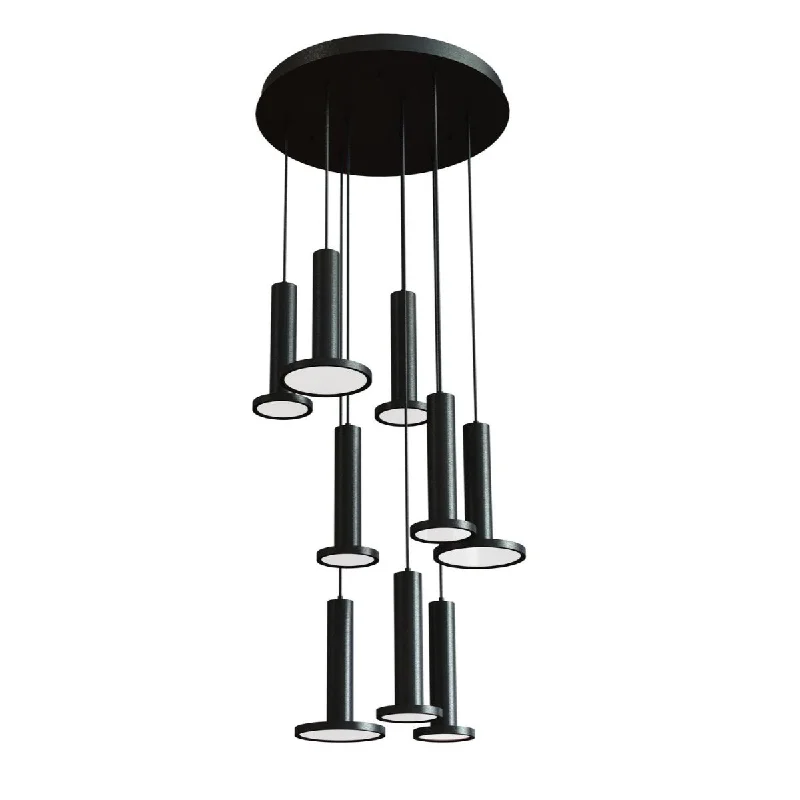Waterproof Industrial Lighting for Wet AreasLuna 24 in. 9 Lights LED Pendant Light Black Finish Waterproof Industrial Lighting for Wet AreasLuna 24 in. 9 Lights LED Pendant Light Black Finish