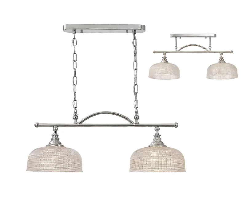 Track lighting with adjustable armsCleron Semi Flush / Kitchen Light, 2/3 Light Adjustable E27, Satin Nickel, Polished Nickel, Antique Brass / Prismatic Glass Track lighting with adjustable armsCleron Semi Flush / Kitchen Light, 2/3 Light Adjustable E27, Satin Nickel, Polished Nickel, Antique Brass / Prismatic Glass