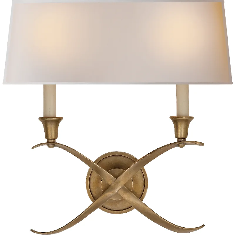 Track lighting with multiple heads for flexibilityCross Bouillotte Large Sconce with Natural Paper Shade