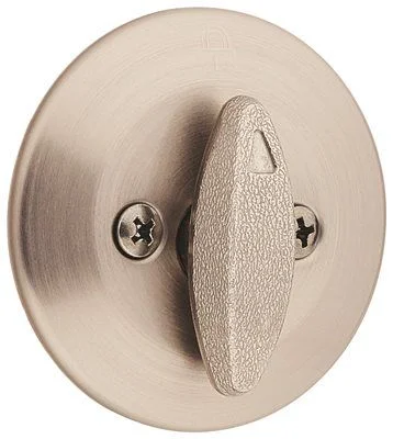 Commercial - grade track lighting for storesKwik Single Sided Deadlock 663 Satin Nickel