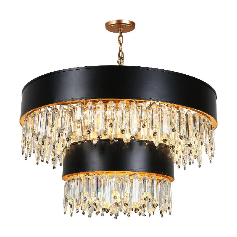 Industrial Iron Chandeliers for Loft - Inspired SpacesIndustrial Iron Chandeliers for Loft - Inspired Spaces15-Light Black Gold 2-Tier Drum Chandelier Lights