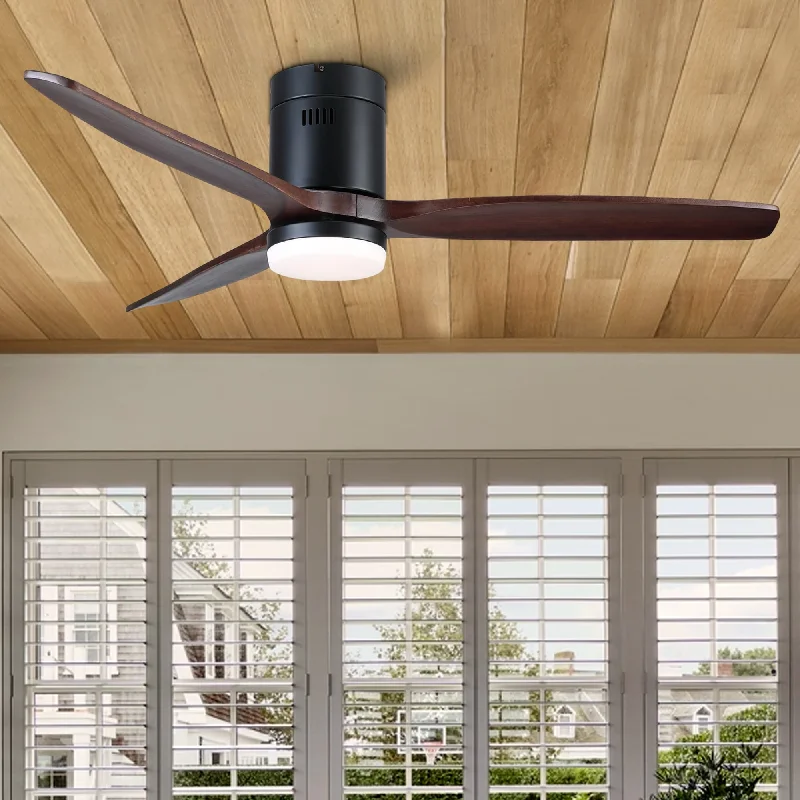 LED Chandeliers for Energy - Efficient LightingLED Chandeliers for Energy - Efficient Lighting52 in. Outdoor/Indoor Flush Mount Integrated LED Ceiling Fan with 6-Speed DC Remote Control,3 Reversible Wood Blades - 52 INCHES LED Chandeliers for Energy - Efficient LightingLED Chandeliers for Energy - Efficient Lighting52 in. Outdoor/Indoor Flush Mount Integrated LED Ceiling Fan with 6-Speed DC Remote Control,3 Reversible Wood Blades - 52 INCHES