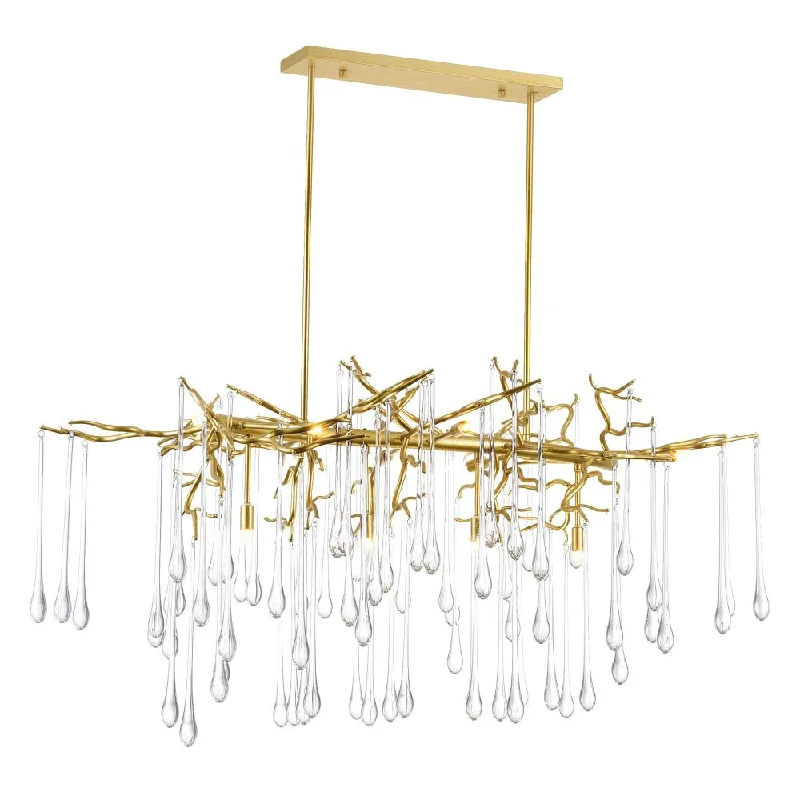 Chandeliers with Metal Frames in Gold FinishChandeliers with Metal Frames in Gold FinishAnita 10 Light Chandelier With Gold Leaf Finish